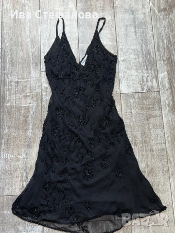 Нова Гетсби стилът черна парти официална рокля мъниста 