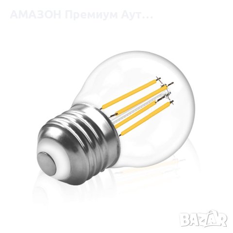 5 бр. Bonlux E27 4W G45 LED крушки/Димируема/Filament/Mini Globe/6000K/икономична/350 лумена, снимка 6 - Лед осветление - 40271335