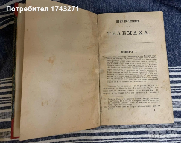 "Приключенията на Телемаха" Франсоа Фенелон 1873 г., снимка 6 - Антикварни и старинни предмети - 53067629
