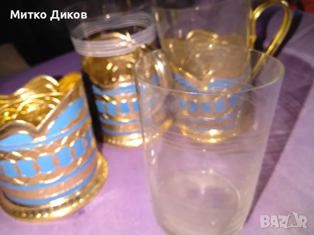 	Стакани Подстакани СССР руски 6броя -6 чаши 2вида х3бр рисувани емайл маркировка, снимка 17 - Други ценни предмети - 48870375