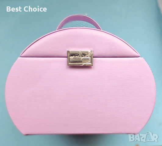 Vlando 3-етажна Кутия за Бижута с Огледало – Виолетова, снимка 3 - Бижутерийни комплекти - 52731863