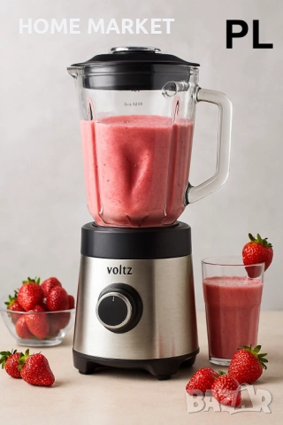 Блендер Oliver Voltz OV51162E, 800-1000W, 2 скорости + Pulse, стъклена кана 1.5L, Инокс Описание: Бл, снимка 3 - Блендери - 52380222