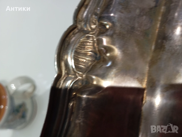 Стара посребрена табла , снимка 10 - Антикварни и старинни предмети - 52553140