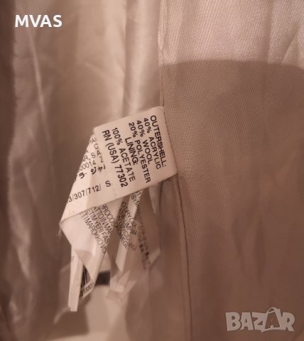 Ново вълнено палто Zara S размер дамско светло карирано, снимка 5 - Палта, манта - 39908780