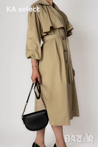 Класически тренч в пясъчен цвят – Grace, снимка 2 - Палта, манта - 51454092