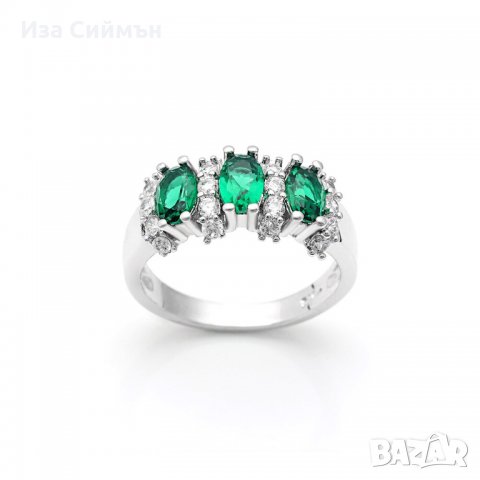 Сребърни пръстени със смарагд, рубин и изумруд (емералд), снимка 6 - Пръстени - 32502433