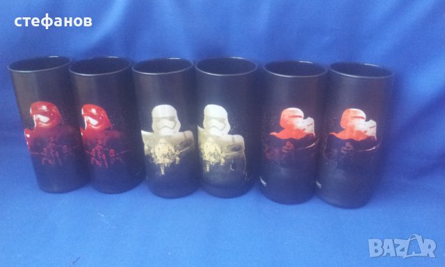 Стъклени чаши „Междузвездни войни” - 6 бр, снимка 1 - Колекции - 37737896