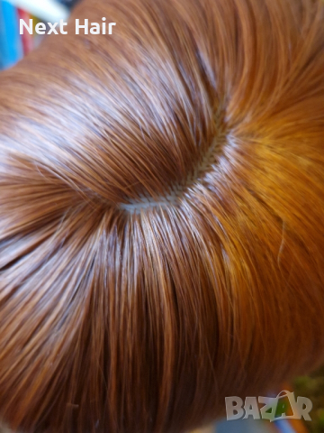 Светло кафява  перука с бретон средна дължина, снимка 7 - Аксесоари за коса - 44667955