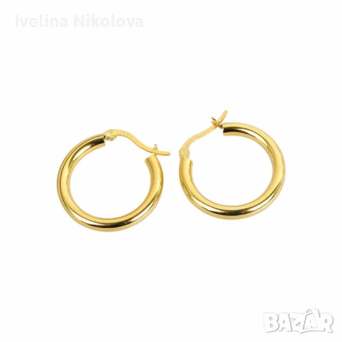 дамски кръгли обеци, снимка 5 - Обеци - 51385565