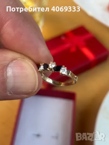 Красив златен пръстен 2.12гр 14к, снимка 2 - Пръстени - 50073630