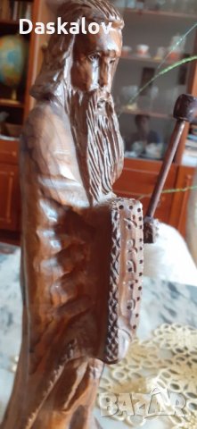 Голяма дървена статуетка, снимка 5 - Антикварни и старинни предмети - 33508105