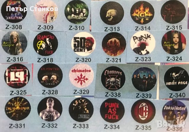 Значки на метъл групи , снимка 10 - Други музикални жанрове - 16354409