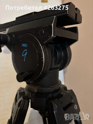 Трипод стативVinten с подвижна глава Manfrotto и професионални слушалки, снимка 8 - Чанти, стативи, аксесоари - 49113152