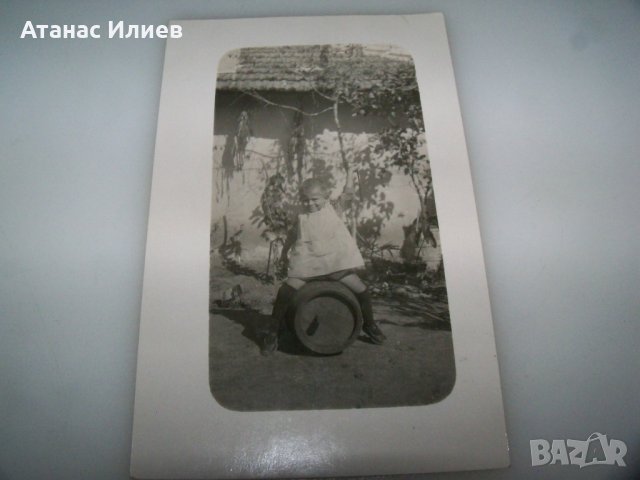 Стара пощенска картичка дете върху бъчва 1928г., снимка 2 - Филателия - 43254602