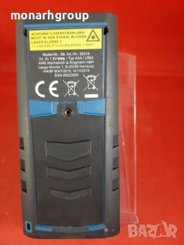 Лазерна рулетка WORK ZONE, снимка 3 - Измервателни инструменти - 37181479