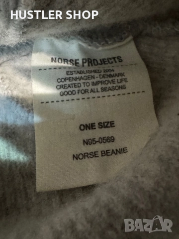 Дамска зимна шапка NORSE PROJECTS 100% вълна, снимка 3 - Шапки - 52795746