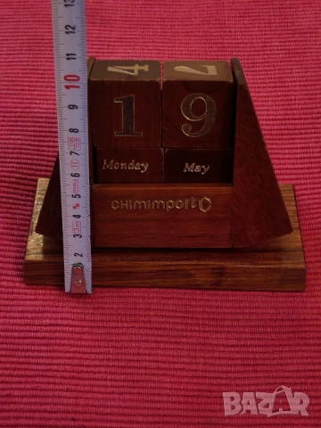 Настолен дървен календар. , снимка 5 - Антикварни и старинни предмети - 50535854