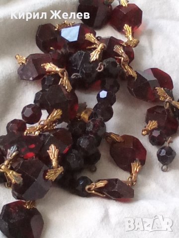 СТАРО КОЛИЕ от ГРАНАТ и БРОНЗ с ПОЗЛАТА 12697, снимка 6 - Антикварни и старинни предмети - 29555319