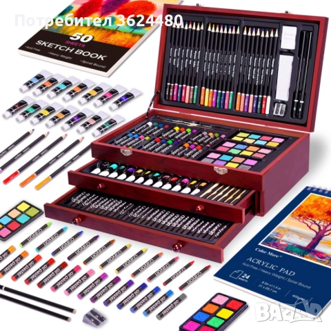 Комплект за Рисуване (175 части)4736, снимка 5 - Рисуване и оцветяване - 52541629