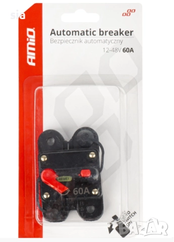Автоматичен предпазител за кола, прекъсвач 12-48V 60A, снимка 5 - Аксесоари и консумативи - 52141475