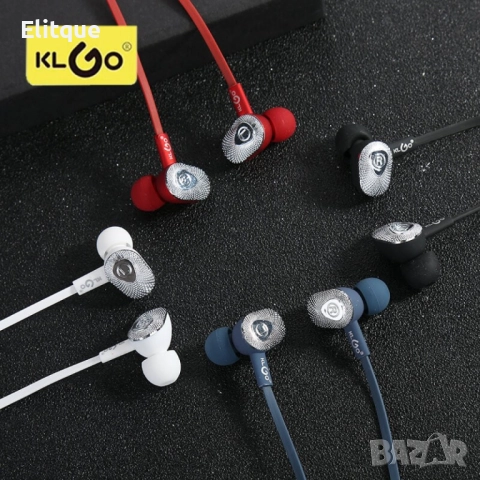 Жични слушалки с тапи и контрольор разположен върху кабела KLGO KS-10 - EP57