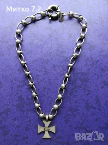 Посребрен ланец с кръст - bico, снимка 2 - Колиета, медальони, синджири - 28129554