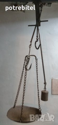 Османски кантар с топуз и паланза - разграфен до 75 кг., снимка 2 - Антикварни и старинни предмети - 42932704