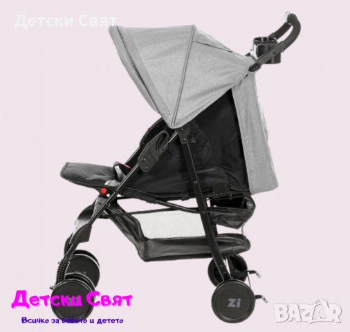 Лятна детска количка ZIZITO Adel, сива, снимка 3 - Детски колички - 37012844