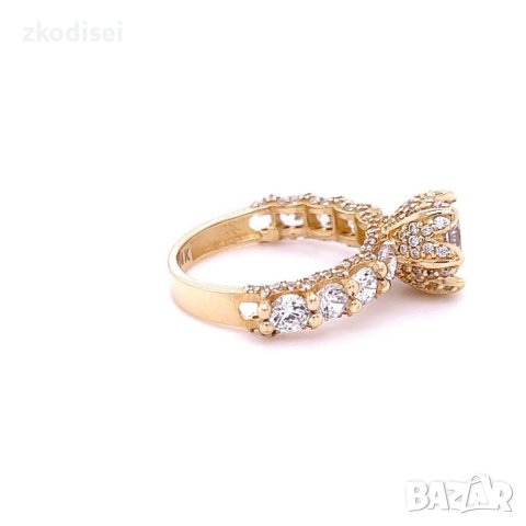 Златен дамски пръстен 4,63гр. размер:52 14кр. проба:585 модел:21860-5, снимка 2 - Пръстени - 44084538