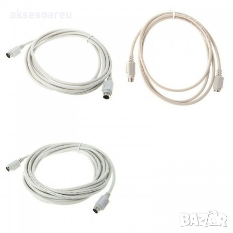 Удължител кабел разклонител PS / 2 за клавиатура мишка букса мъжка към женска 6 пинов преходник за к, снимка 3 - Други - 38404751