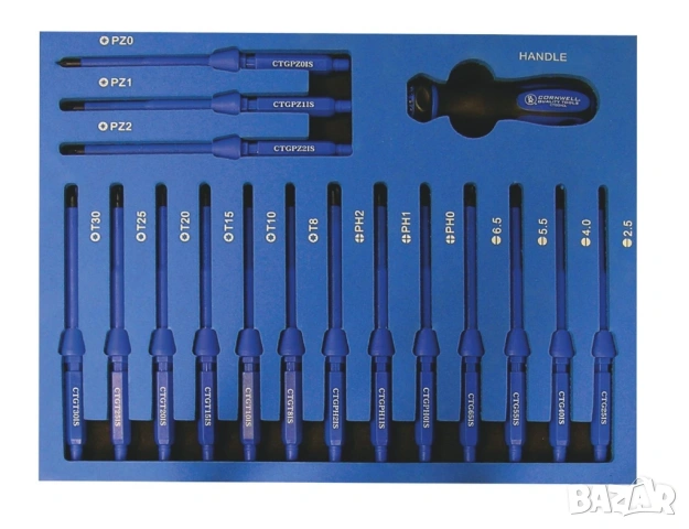 Cornwell Tools 17части изолирани Interchangeable Insulated Screwdriver Set 1000v 17Pc