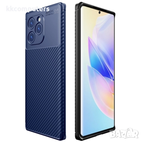 Huawei Honor 60 SE Удароустойчив Carbon Fiber Калъф и Протектор, снимка 4 - Калъфи, кейсове - 52582380