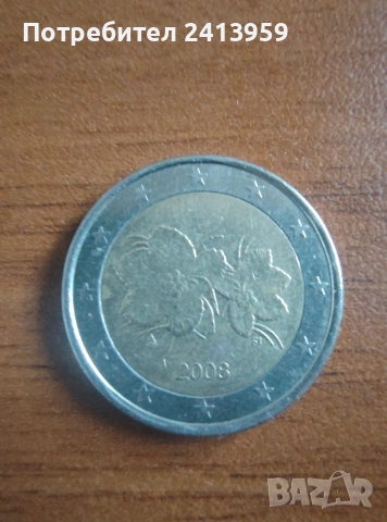 2 евро Финландия 2008