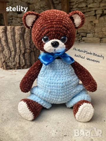 Плетен мечо, снимка 2 - Други - 51297296