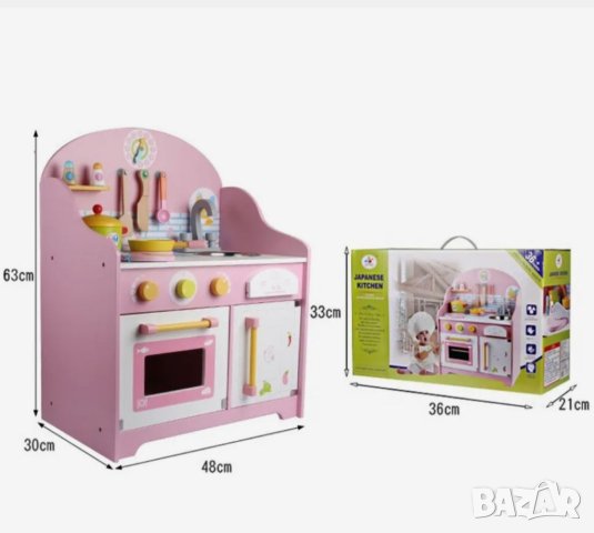 Детска дървена кухня. , снимка 8 - Играчки за стая - 40634772