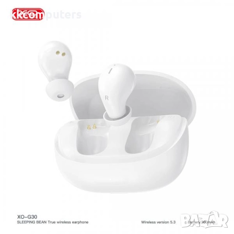 Bluetooth Handsfree Wireless XO-G30 TWS /Бял/ Баркод : 2404128