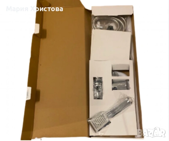 Хромиран горен душ комплект, смесител тип дъждовен душ Schütte, снимка 6 - Други - 53058448