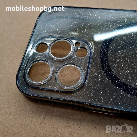 iPhone 16 Pro кейс MagSafe с брокат тъмен, снимка 4 - Калъфи, кейсове - 49904422