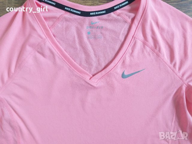 Nike Dry Miler Top V-Neck - страхотна дамска тениска КАТО НОВА, снимка 6 - Тениски - 28643953
