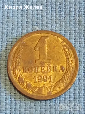 Стара монета 1 копейка 1991г. СССР рядка за КОЛЕКЦИЯ ДЕКОРАЦИЯ 21460