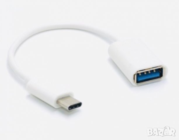 Кабел Преходник Type C - USB женско OTG Digital One Бял SP00065 On-The, снимка 4 - USB кабели - 32941333