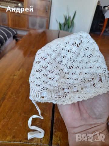 Стара бебешка шапка, снимка 3 - Други ценни предмети - 38462620