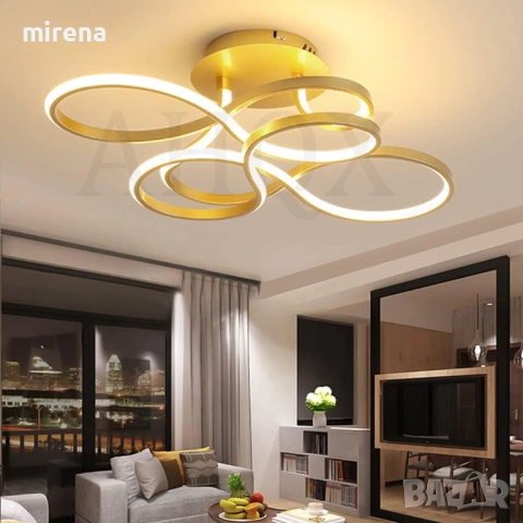 LED лед модерна арт спирална димируема таванна лампа полилей, снимка 4 - Полилеи - 40446810