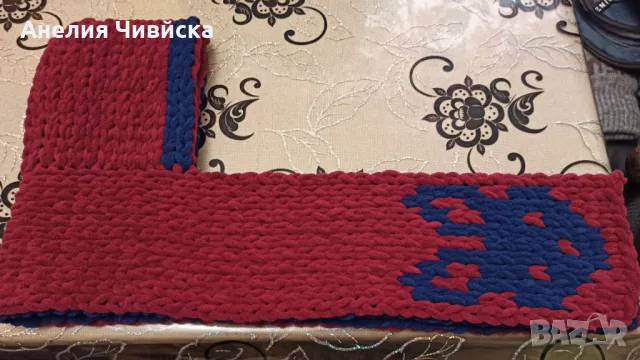 Ръчно плетено децки шал с качулка , снимка 4 - Шалове - 49556349