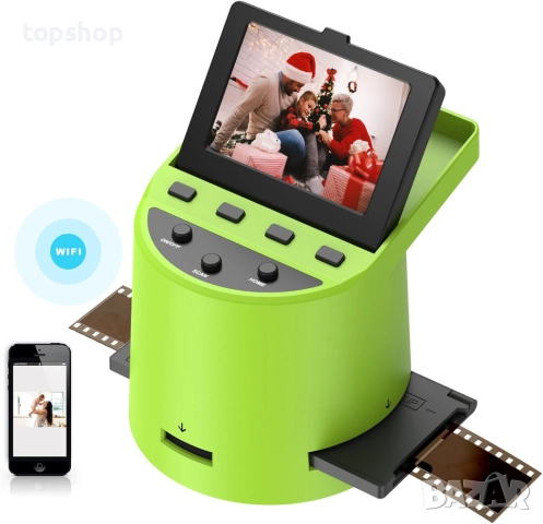 Нов, WIFI скенер за диапозитиви и негативи  с 3,5-инчов LCD дисплей и проложение за андроид и айфон