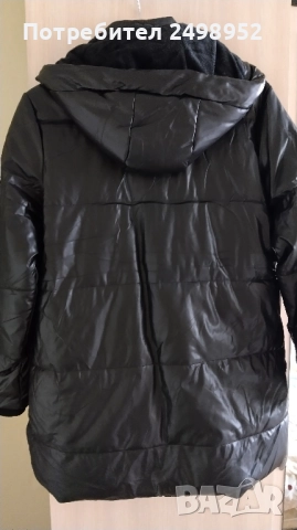 Дамско зимно яке с топла подплата, Размер M /Черен цвят/, снимка 2 - Якета - 52342325