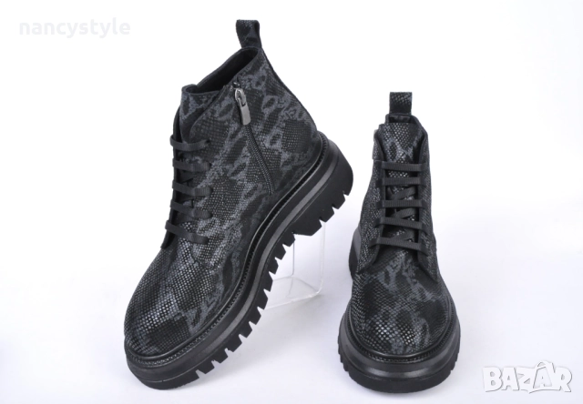 NEW! Подплатени дамски боти от естествен набук - Два цвята, снимка 7 - Дамски боти - 51997500