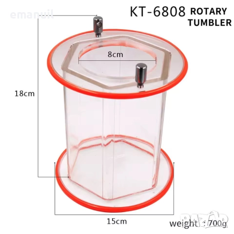 БАРАБАННА ПОЛИРАЩА МАШИНА 3кг. или 5кг. ОБЕМ за БИЖУТА МОНЕТИ ПРЪСТЕН ГРИВНА и др., снимка 6 - Други машини и части - 52635533
