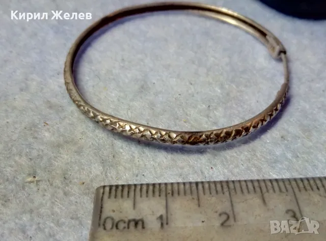 СТАРА ОРНАМЕНТИРАНА СТИЛНО ГОЛЯМА КЛАСИЧЕСКА СРЕБЪРНА ОБЕЦА ХАЛКА СРЕБРО 925 РЪЧНА ИЗРАБОТКА 37762, снимка 4 - Обеци - 48901498
