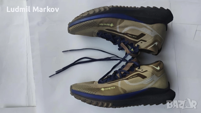 Маратонки 2024 Nike Pegasus Trail4- GORETEX,React Soles- почти нови, цвят Khaki Citron Tint, 120 лв., снимка 3 - Маратонки - 52733385